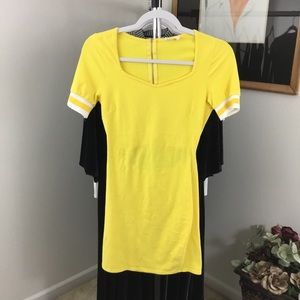 DAON STYLES YELLOW OPEN BACK BODYCON DRESS
